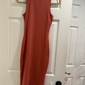 Vitality Sleeveless Coral Dress